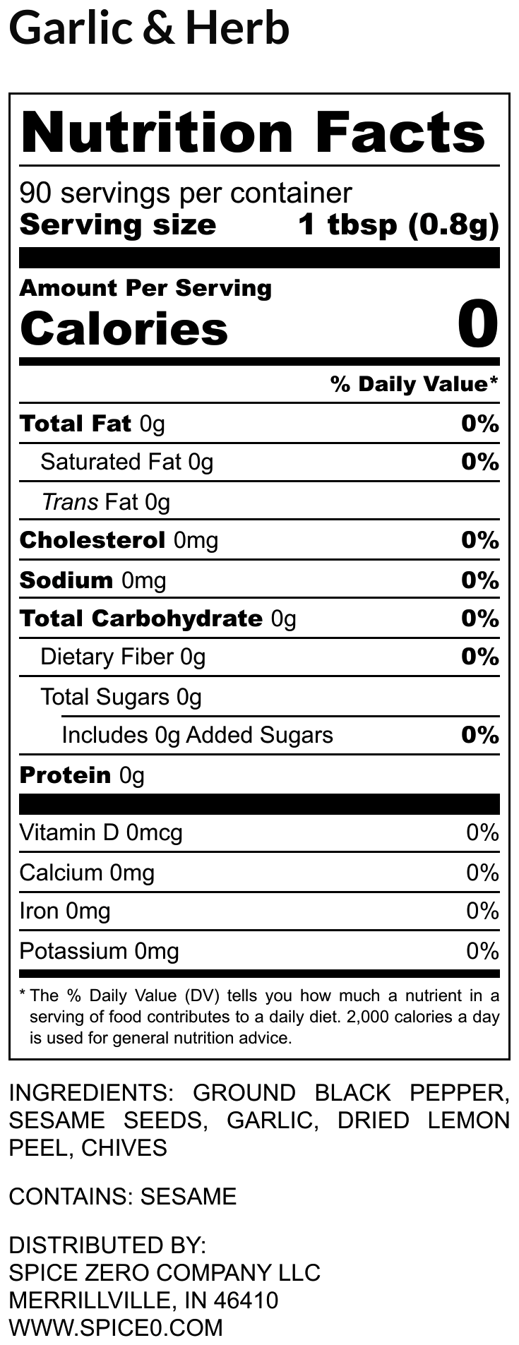 Salt-Free Garlic & Herb Seasoning