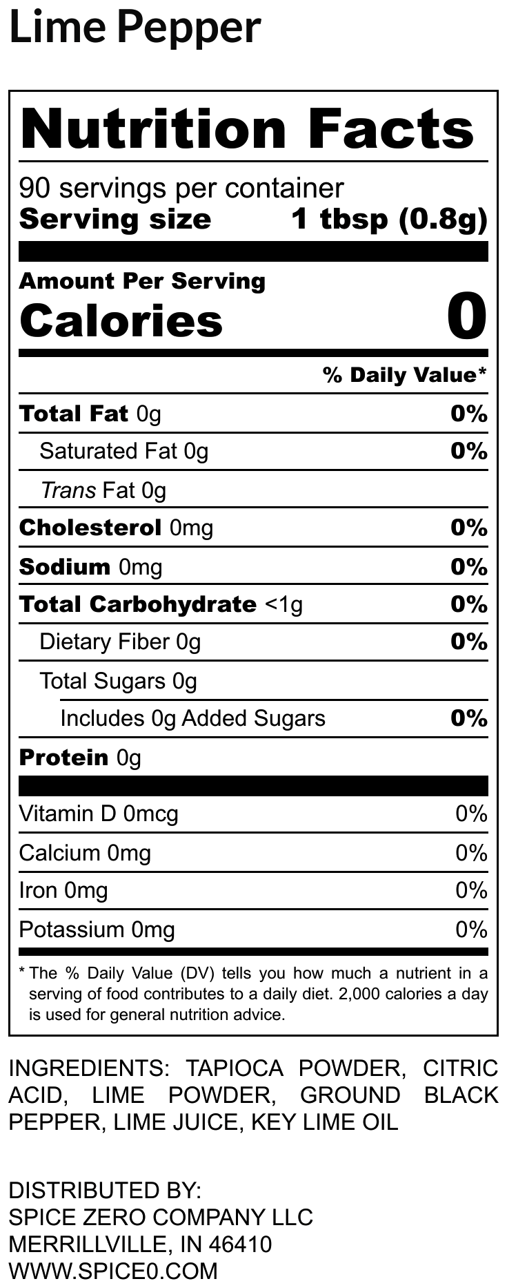 Salt-Free Lime Pepper Seasoning